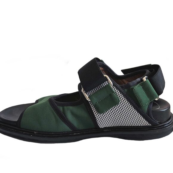 MARNI GREEN FUSSBETT NYLON SANDALS (35.5) - Picture 5 of 10
